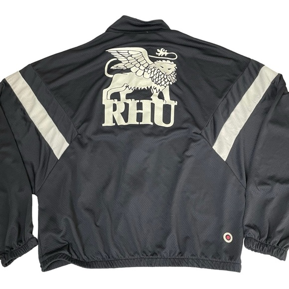 Zara x Rhuigi Rhude Textured Sweatshirt Track Jacket - Picture 14 of 16